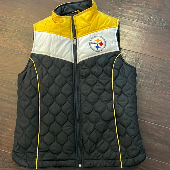 Steelers black & gold vest warm! Women’s NFL Team Apparel S Small - Picture 1 of 9